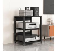 Supporto multimediale Audio Rack Stereo Stand Console di gioco Supporto DVD Mensola AV Media Stand Angolo Rack Audio Rack Torre Record Player Holder per Living Gaming Recording Room