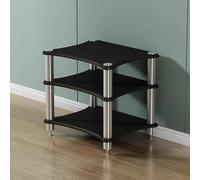 Supporto multimediale audio-video Component Cabinet Mensola angolare Armadio stereo in legno Rack audio Rack stereo Torre audio Ripiano AV Media Shelf Armadio di archiviazione per Living Gaming