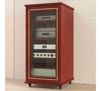 Supporto multimediale audio-video con ruote, moderno armadio AV per archiviazione multimediale, facile da montare, torre rack audio per casa e ufficio