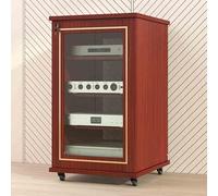 Supporto multimediale audio-video con ruote, moderno armadio AV per archiviazione multimediale, facile da montare, torre rack audio per casa e ufficio