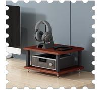 Supporto multimediale AV a 2 livelli con ripiani per console di gioco, design compatto per organizzare apparecchiature audio video desktop