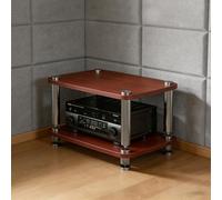 Supporto multimediale AV a 4 livelli, armadio stereo, armadio for componenti video Torre rack audio for lettore DVD Console di gioco TV Box Router WiFi(Brown,2 Tier)