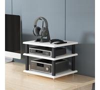 Supporto multimediale AV e ripiani da gioco, armadio console audiovisivo, torre rack stereo per giradischi e componenti, soluzione di archiviazione compatta per centro di intrattenimento