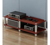 Supporto Multimediale AV for Carichi Pesanti, Rack Audio Multifunzionale con Punte che Assorbono le Vibrazioni, Scaffali Audio-video, for Casa, Ufficio, Teatro(Brown,2-Tier)