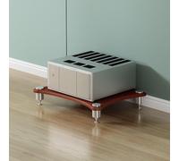 Supporto Multimediale Av In Legno A 3 Livelli, Mobiletto Per Componenti Stereo Moderno, Torre Rack Audio Per Lettore Cd, Ripiano Angolare Per Sistema Home Theater, Nero, Red-60 * 48 * 10cm