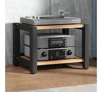 Supporto Multimediale AV Mobile Stereo Hi Fi Rack, Scaffalature Audio-Video con Ripiani Regolabili, Armadietto Moderno per Componenti Stereo per Lettore DVD(Yellow,40cm/15.7in)