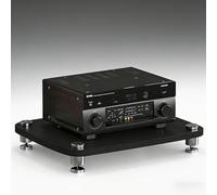 Supporto multimediale AV Open Air Design, supporto multimediale AV con punte, mobile stereo, piccolo centro di intrattenimento for soggiorno, sala giochi, studio di registrazione(Nero,1 Tier)