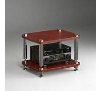 Supporto multimediale AV Open Air Design, supporto multimediale AV con punte, mobile stereo, piccolo centro di intrattenimento for soggiorno, sala giochi, studio di registrazione(Brown,2 Tier)