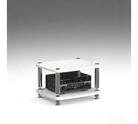 Supporto multimediale AV Open Air Design, supporto multimediale AV con punte, mobile stereo, piccolo centro di intrattenimento for soggiorno, sala giochi, studio di registrazione(White,2 Tier)