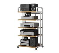 Supporto multimediale AV per soggiorno e sala giochi, versatile rack audio a torre moderna vetrina per ufficio e home theater (bianco)