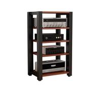 Supporto multimediale AV portatile - Rack audio/video in acciaio a 2/3/4/5 ripiani per soggiorno/ufficio/studio, facile da montare, colore 4, 60 x 51 x 100 cm