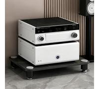 Supporto Multimediale Av Rack Audio Ripiano for Dvd dal Design Aperto | Rack for Apparecchiature Stereo Multistrato for Casa, Ufficio, Teatro, Pedane Ammortizzanti(Black,1 Tier)