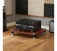 Supporto multimediale AV, rack e supporti stereo, armadio for componenti video Torre rack audio for lettore DVD Console di gioco TV Box Router WiFi(Brown,1 Tier)