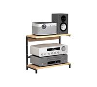 Supporto multimediale AV, rack Hi-Fi, mobile stereo in legno, scaffalature audio-video, rack DVD con spazio di archiviazione, perfetto for TV Box: decoder via cavo: Xbox: router WiFi.