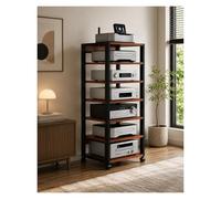 Supporto Multimediale For Componenti AV, Rack Audio Video A 7 Livelli, Torre Media Center, Giradischi CD Con Carico Di Grandi Dimensioni, Giradischi(Red)