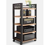 Supporto multimediale per armadio stereo, Rack audio multi-livello, Torre audio a rullo, Armadio audio da pavimento, Supporto per lettore CD, Mensola angolare regolabile, Rack HiFi