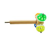 Supporto Multiuso per l'addestramento degli Uccelli con Sfera Rotante per la Manutenzione del Becco e Giocattolo per l'impegno mentale in Gabbia (Bastoncino Bianco)