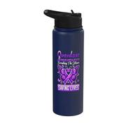 Supporto nastro viola per il mese della sensibilizzazione sull'overdose Stainless Steel Insulated Water Bottle