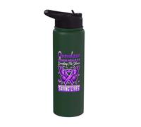 Supporto nastro viola per il mese della sensibilizzazione sull'overdose Stainless Steel Insulated Water Bottle