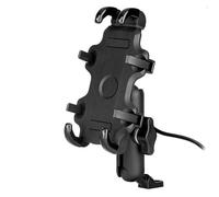 Supporto Navigatore Moto Supporto Per Telefono Moto Base Ricarica USB 3.0 Caricabatterie Rapido GPS Supporto Per Specchietto Retrovisore Per Manubrio Per Cellulari(Mirror Charger)