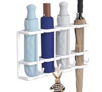 Supporto ombrello montato a parete, supporto a parete a portata di ombrello | Stand per rastrelliere in metallo a 4 slot montato a per ombrelli | Forniture per la casa, contenitore a piedi da p