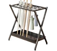 Supporto Ombrello - Supporto per Ombrello a 18 Griglie | Rack Di Stoccaggio Ombrello Indipendente | Grande Organizzatore Di Stoccaggio In Ferro Con Ganci E Vassoio A