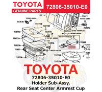 Supporto originale Toyota Sub-Asse, coppa bracciolo centrale sedile posterior...