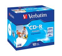 SUPPORTO OTTICO VERBATIM CDR AZO Wide Inkjet Printable, 52 x