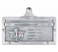 Supporto P Targa Argento FMI Vespa Inox Saffa Senza Forare Parafango Portatarga