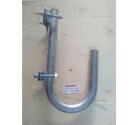 Supporto palo 180 gradi altezza 18cm cappelletti 40x4mm t.40x1,5 zinc, a fuoco