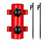 Supporto Palo Campeggio Regolabile, Rosso | metallo, ferro, plastica, instzione picchetto terra, portatile, per baldacchino, per Outdoor, per Bivacco