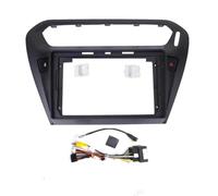 Supporto Pannello Stereo Fasce Autoradio 9 Pollici Per CITROEN C-ELYSEE 2014 Lettore Stereo Android Pannello Unità Principale 2 DIN Cornice Per Cruscotto RESPUNEKBAH(Black frame cable)