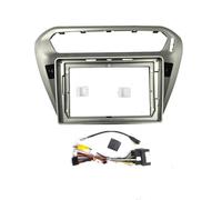 Supporto Pannello Stereo Fasce Autoradio 9 Pollici Per CITROEN C-ELYSEE 2014 Lettore Stereo Android Pannello Unità Principale 2 DIN Cornice Per Cruscotto RESPUNEKBAH(Silver frame cable)