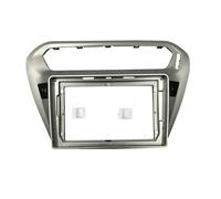 Supporto Pannello Stereo Fasce Autoradio 9 Pollici Per CITROEN C-ELYSEE 2014 Lettore Stereo Android Pannello Unità Principale 2 DIN Cornice Per Cruscotto RESPUNEKBAH(Silver frame)