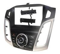 Supporto Pannello Stereo Kit Montaggio Per Mascherina Autoradio Per Ford Per Focus 3 Per Mk 3 2011-2019 Stereo Android 2 DIN RESPUNEKBAH(Argento)