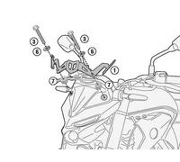 SUPPORTO PARABREZZA 4128SK YAMAHA MT-03 321 (20)