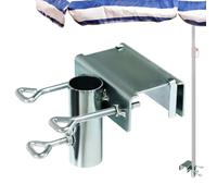 Supporto Parasol per ombrellone da Ghiaccio - Forte Supporto in Metallo, Binario di Copertura Regolabile, Supporto Universale per terrazze, ad Alte Prestazioni | Barche da Spiaggia all'aperto