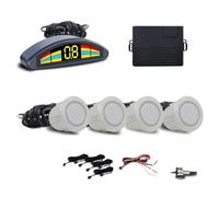 Supporto Parcheggio Kit Sensori Di Parcheggio Anteriori Prefisso Automatico Parktronic Sistemi Assistenza Al Veicolo Cicalino Allarme Volume Geomagnetici Altoparlanti(White)