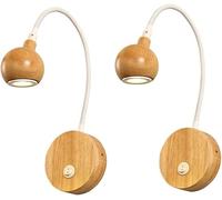 Supporto Parete Leggera Lettura LED da 2 pacchi, Applique Muro a Collo di Cocco