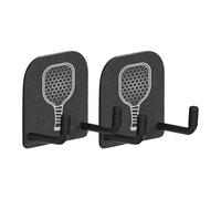 Supporto Parete Paddle Pickleball - 2 Pezzi Rastrelliera senza fori, Porta racchette, Per palestre domestiche, Interni, Seminterrati, Dimensioni 5.4×4.5×2.8 cm, Facile installazione, Organizzazione ef