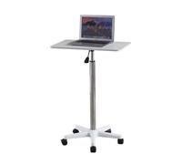 Supporto Pavimento For Laptop,supporto For Lettura Da Pavimento,banco Lavoro Sollevabile In Acciaio Inossidabile,for Ufficio Domestico Esterno,con Rotelle(White,Hight 59-80cm)