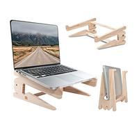 Supporto PC Portatile,Supporto per Laptop di Legno,Supporto per Computer Portatile per Scrivania Raffreddamento Ventilato,Supporto Portatile per Notebook Pieghevole,per Macbook Air Pro Lenovo Dell HP