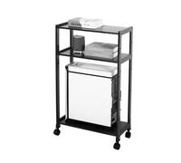 Supporto PC Regolabile A 3 Livelli, Supporto Tower For Computer Con Ruote Bloccabili A 360°, Carico Massimo 110 Libbre, Carrello CPU For Moquette E Sotto La Scrivania(Color1)