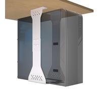 Supporto PC sotto scrivania - Alta portata 35 kg, regolabile, bianco | Struttura robusta · Regolabile per diversi case PC · Libera spazio a terra · Migliora la ventilazione · Supporto PC scrivania