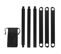 Supporto Pentole Pieghevole per Fornello Supporto Pentole Pieghevole | Lega alluminio leggera, design smontabile, ideale per zaino, trekking, picnic, peso minimo(Black)