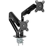 Supporto per 2 monitor Maclean, molla a gas, 13"-27", 7 kg, nero, MC-861N