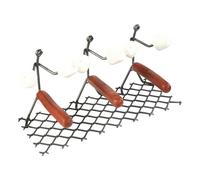 Supporto per a caldo - supporto creativo per salsicce, robusta struttura in metallo, base di cottura stabile, superficie antiaderente, nuovo strumento per barbecue per gli amanti del barbecue