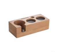 Supporto per accessori da caffè, in legno, 53 mm, per barista | Adatto per utensili da 51 mm e 53 mm, finitura in legno naturale, mantiene il bancone ordinato, facile da accedere durante la