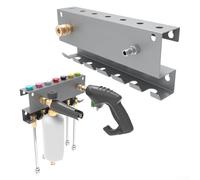 Supporto per accessori per idropulitrice, 1 confezione in metallo, organizer per montaggio a parete, per estensione della bacchetta dell'ugello, design resistente alla ruggine, installazione rapida