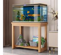 Supporto Per Acquario A Due Ripiani In Legno Massello, Base Per Acquario A Due Livelli, Ideale Per L'allestimento Di Acquari In Soggiorno O Studio(Style B,27.6x13.8in)